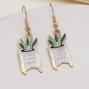 Super Cute "Plant Lady" Succulent Earrings